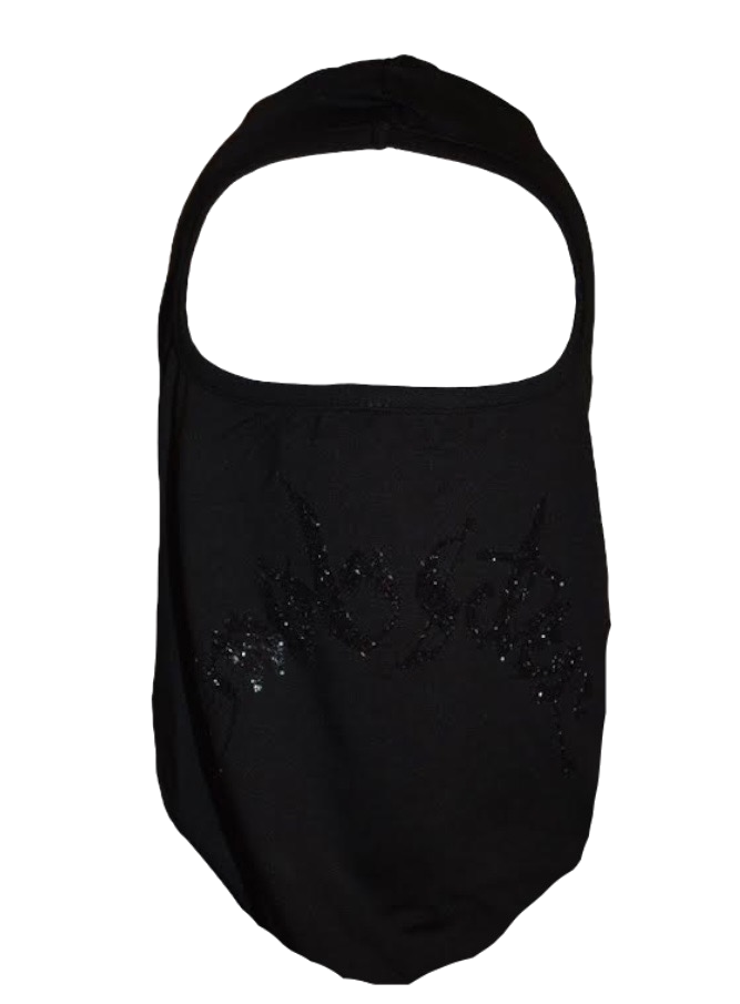 Black on Black Glitter Balaclava