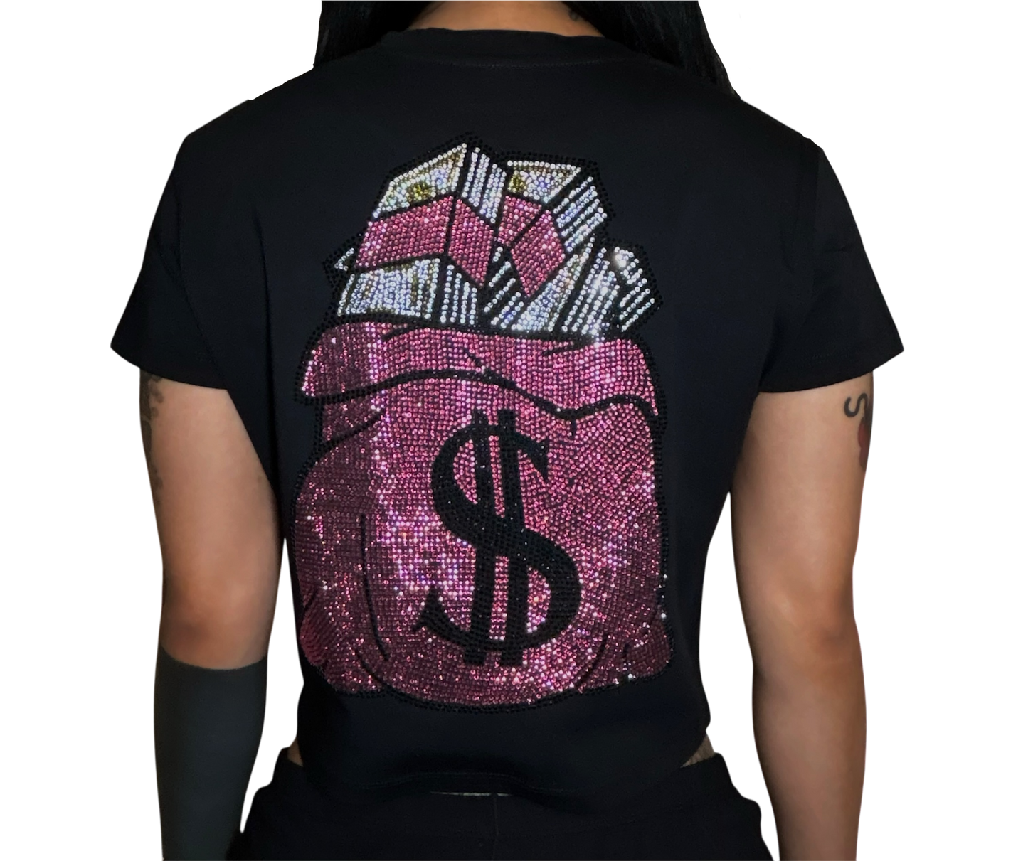 Pink Money Hungry Baby Tee