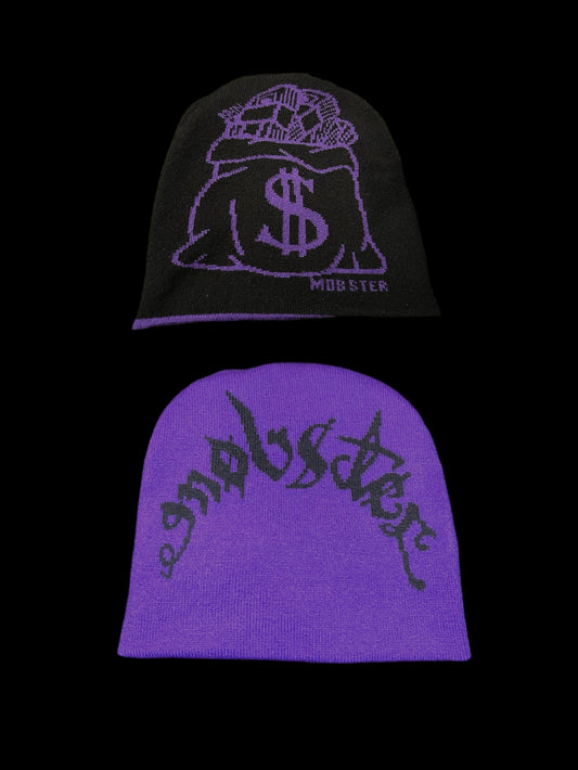 Purple n Black Reversible Beanie