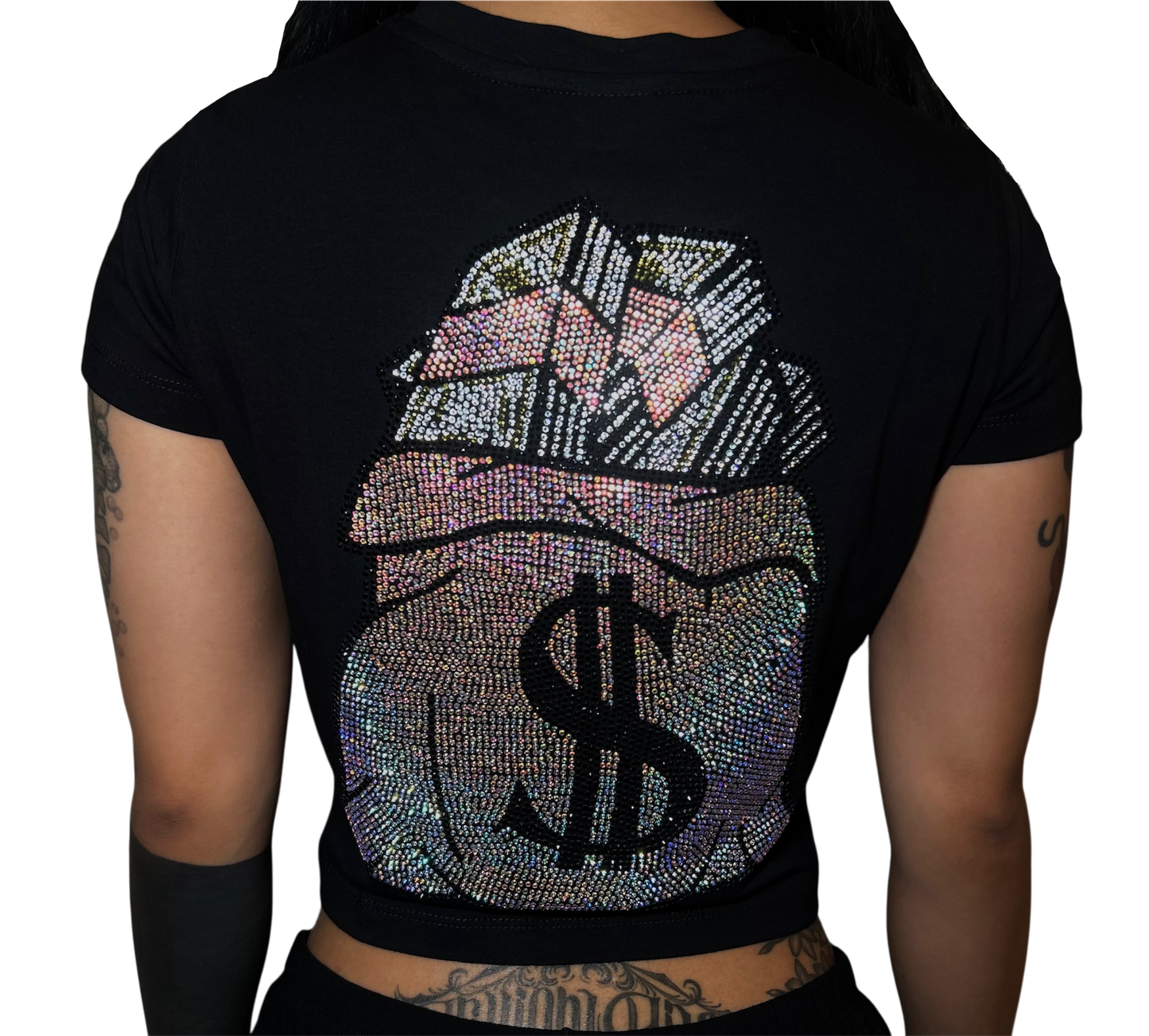 White Money Hungry Baby Tee