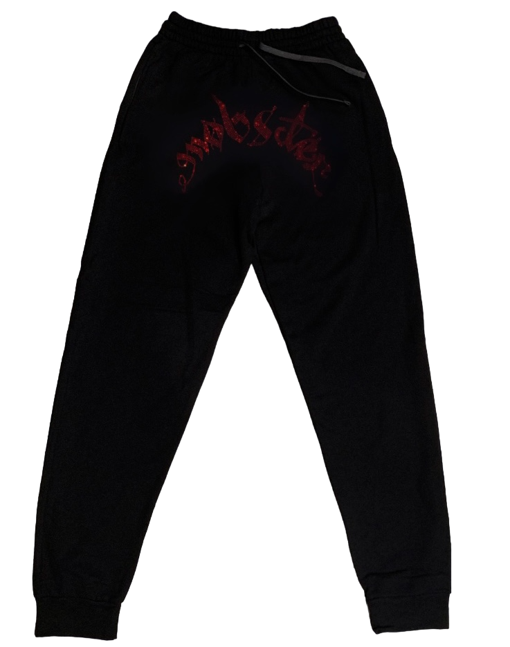 Red Rhinestone Sweatpants