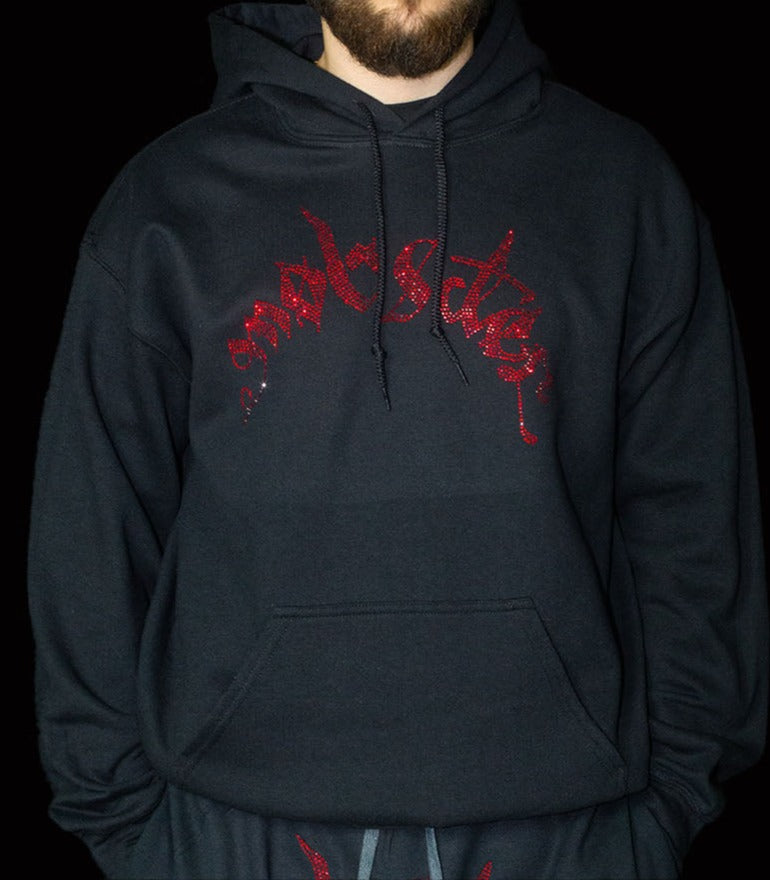 Red Rhinestone Hoodie