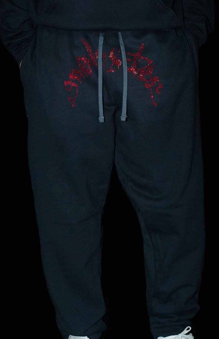 Red Rhinestone Sweatpants