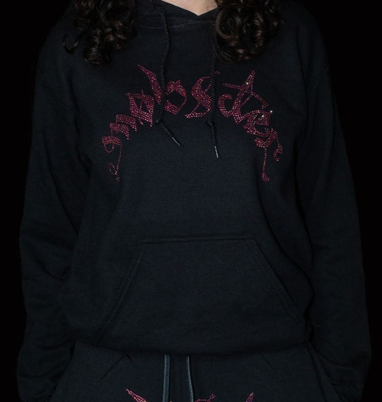 Pink Rhinestone Hoodie