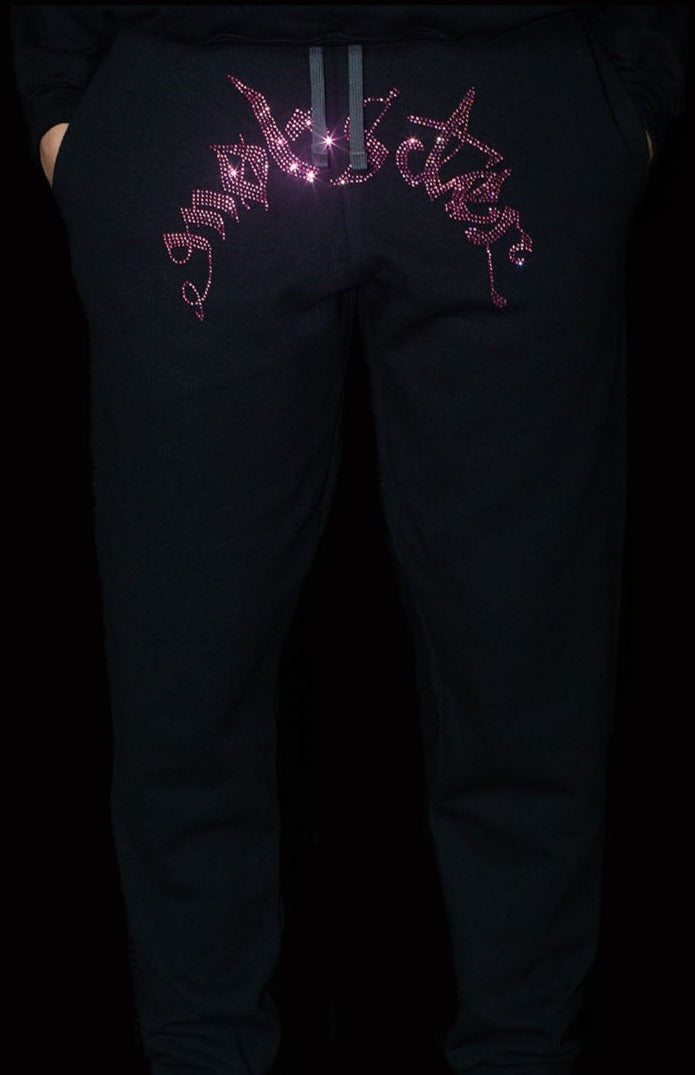 Pink Rhinestone Sweats