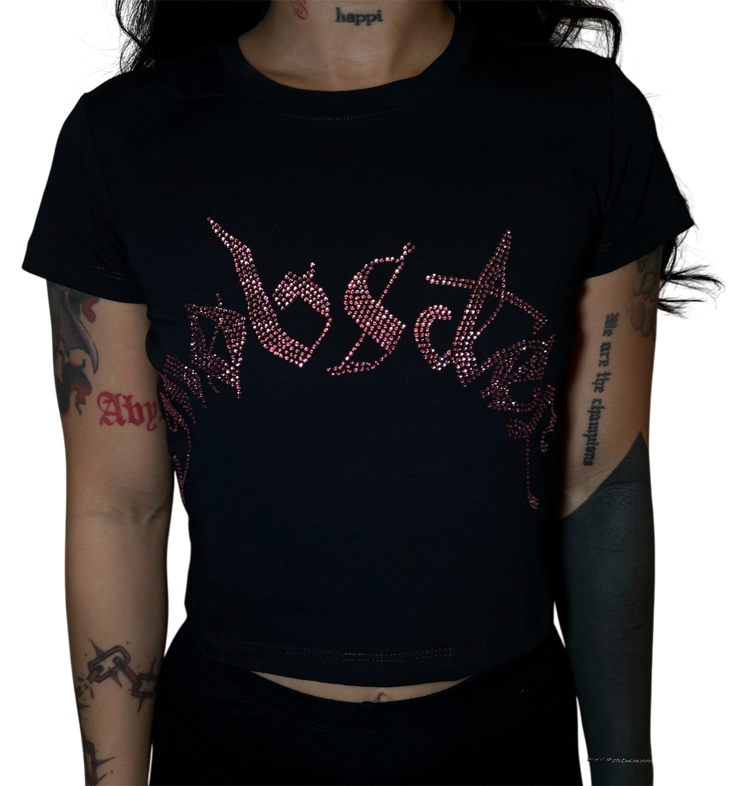 Pink Rhinestone Baby Tee