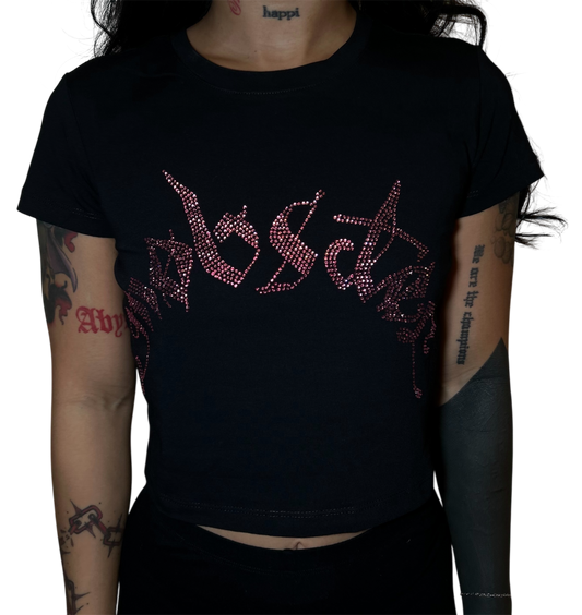 Pink Rhinestone Baby Tee
