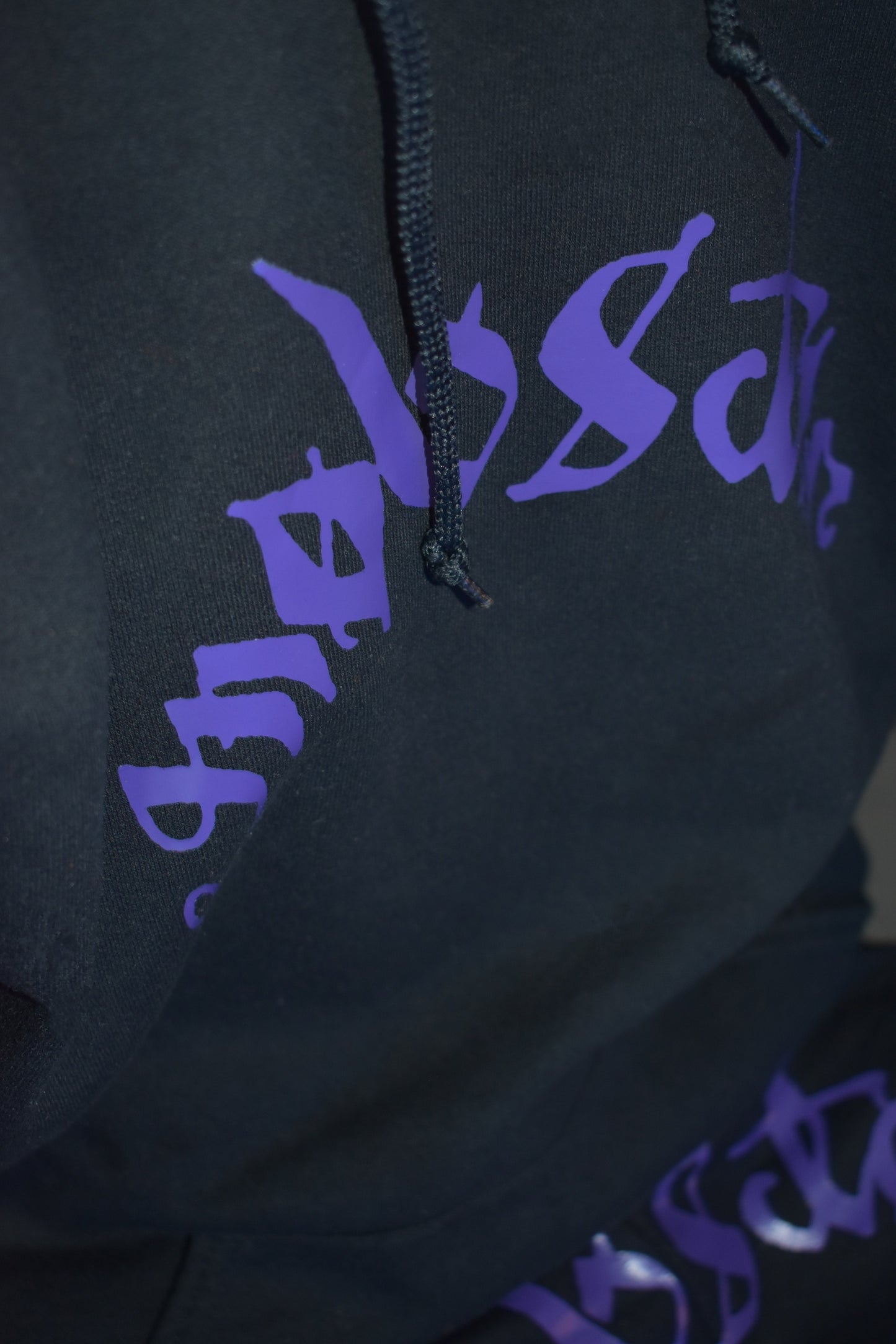 Purple On Black Hoodie