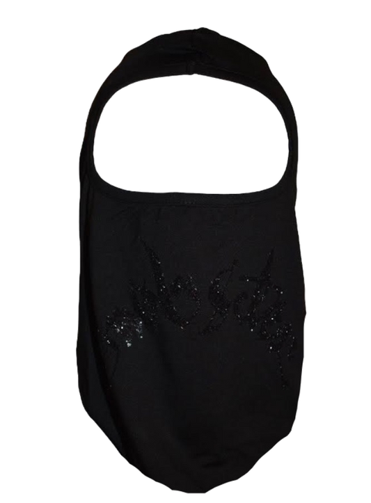 Black on Black Glitter Balaclava