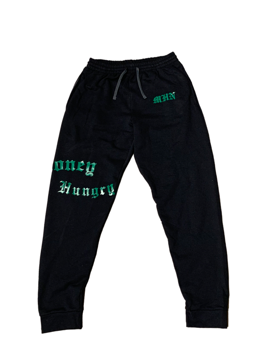 Green Money Hungry Nation Sweatpants